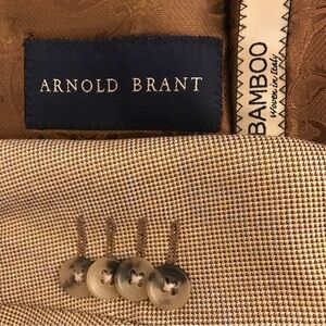 Arnold Brant 100% Italian Bamboo blazer mens sz 44R. Excellent!